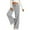 Grey, variant on Women's Textured Drawstring Waist Pants, Casual Wide Leg Lounge Pants, Elastic Waist Loose Trousers for Daily Wear, Loungewear and Versatile Outfits Black XL