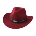 thumbnail image 5 of LILIYA Womens Western Cowboy Hat, Classic Wide Brim Breathable Beach Cowgirl Headwear with Decorative Band, Lightweight Sun Protection Summer Hat, 5 of 5