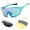 Black & green, variant on Labymos Cycling Glasses with 2 Interchangeable Lenses UV400 Sports Sunglasses MTB Road Bike Glasses for Men Women Running Driving Fishing Baseball