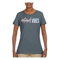 thumbnail image 2 of Mermaid Vibes Cute Shimmer | Womens Fashion Graphic T-Shirt, Charcoal, 2XL, 2 of 3