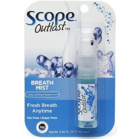 SCOPE Outlast Breath Mist, Long Lasting Peppermint 0.24 oz