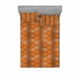thumbnail image 2 of Leaves Bedding Set with Sheet & Covers, Autumn Nature Inspired Pattern with Ornate Fallen Leaves Print, Printed Bedroom Decor 2 Shams, 4 Sizes, Pale Caramel Ginger, by Ambesonne, 2 of 3