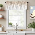 thumbnail image 3 of Brown Eucalyptus Leaves Window Valance for Kitchen, Summer Farmhouses Botanical Rod Pocket Short Curtain for Small Windows, Light Filtering Decorative Valance, 42 x 12 Inch, 1 Panel, 3 of 9