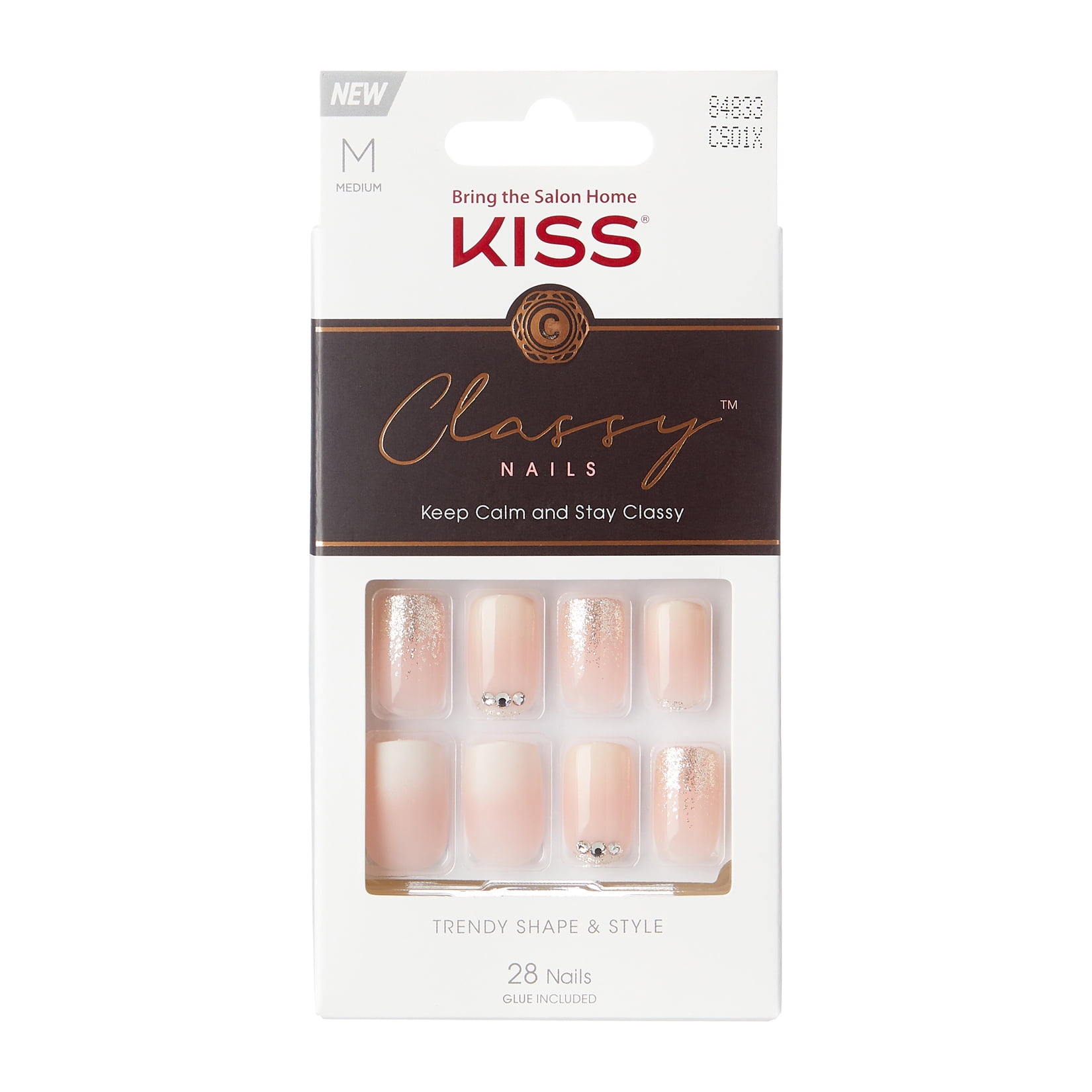 KISS USA Classy Nails- Relax Moment, 28 Nails - Walmart.com - Walmart.com