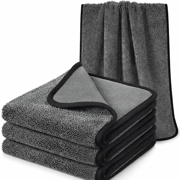 Microfiber Shower Cleaning Cloths, 3 Pack Super Absorbent Cleaning Towels for Bathroom, Glass, Windows, Car & Home Cleaning (11.8 x 15.7 in)