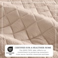 thumbnail image 3 of Solid Quilt Set - Lightweight, Soft, All-Season - 3-Piece Seersucker Bedding Set (Full / Queen, Bone), 3 of 6