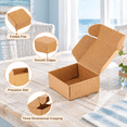 Creasing Shipping Box 100 Count Brown Small Foldable Cardboard Gift Boxes for Crafts, Party ...