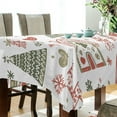 thumbnail image 5 of Yayeee Tablecloths 60" x 60" Rectangle Wrinkle Resistant Party Table Cover, Nordic Christmas House, 5 of 8
