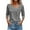 Gray, variant on Ydkzymd Trendy Boatneck Tops 3/4 Length Sleeve Black Tunic Women's Compression Shirts Button up Plus Size Plain Tie Dye Shirts Henley Petite Thermal Blouses L