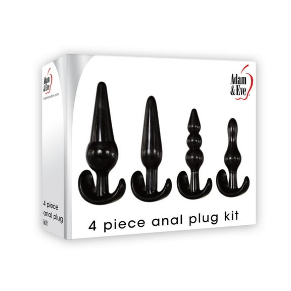 Adam Eve 4-Piece Anal Plug Kit Black