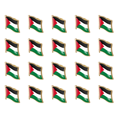 thumbnail image 1 of 20uds. Insignias de la bandera nacional de Palestina, insignia esmaltada de cristal, traje de recuerdo (19x18mm), 1 of 2