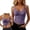 Purple, variant on Ladies' Fashion Solid Color V-Neck Slim Fit Slim Shoulder Strap Fixed Chest Cushion Vest Sleeveless Top