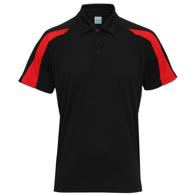 AWDis Just Cool Mens Short Sleeve Contrast Panel Polo Shirt