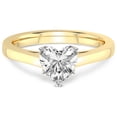 thumbnail image 3 of 1 Carat IGI Certified Heart Shape Lab Grown Diamond Engagement Ring | 14K Yellow Gold | Shye Petal Solitaire Lab Diamond Ring | FG-VS1-VS2 Quality Friendly Diamonds, 3 of 4