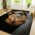 thumbnail image 4 of 1PC Lion-Patterned Area Carpet Local Carpet, Lightweight Washable Easy-to-Tidy Carpet Mat Festival Gift, Suitable for Living Room, Bedroom, Dining Room, Office, Hallway, Room Accessones, 4 of 10