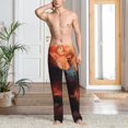 thumbnail image 2 of Logiee Sunset Blossoms Phoenix Perch Print Pajama Pants for Men,Men’s Pajama Bottoms,Mens PJ Pants with Pockets & Button Fly-X-Large, 2 of 6