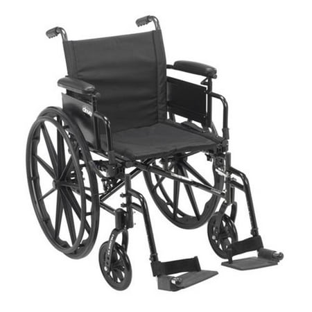 20 in. Cruiser X4 Lightweight Dual Axle Wheelchair with Adjustable Detachable Desk Arms & Swing Away Footrests