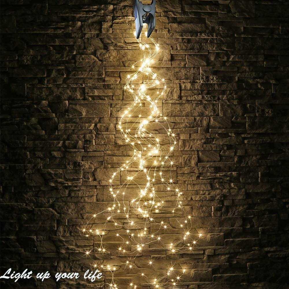 Solar 10 Strands 200 LEDs String Fairy Lights, Starry Copper String