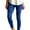 Blue, variant on Women's High-Waisted Stretchy Moto Jeggings Slim Fit, Comfortable, Stylish Biker Pants for Casual Wear