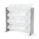 thumbnail image 1 of Natural Wood/White Kids Toy Organizer with 12 Storage Bins, 1 of 8