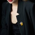 thumbnail image 4 of harmtty Brooch Pin Lemon Rhinestones Yellow Bright Luster Dripping Oil Brooch Clothes Decor, 4 of 7