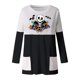 thumbnail image 1 of Blusa suelta informal de manga larga con cuello redondo y bolsillo para mujer, Tops estampados de Halloween Pompotops  hdfakjf4623, 1 of 3