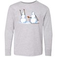 thumbnail image 3 of Inktastic Snowman Stickup with Hairdryer Long Sleeve Youth T-Shirt, 3 of 5