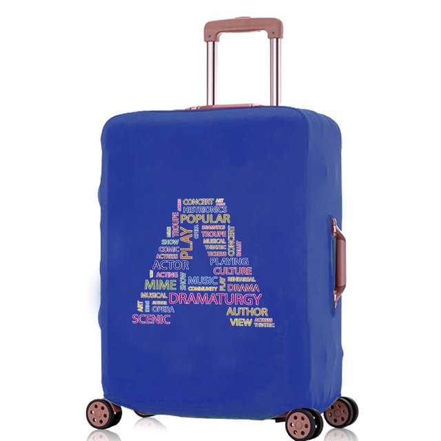 2024 Luggage Covers Travel Accessories Suitcase Cover Protector Reusable Washable 18-32inch Text Letter Printed Pattern Series 8text A XL