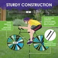 thumbnail image 3 of Road Bike Spinner Woman 35" – Sporty Cyclist Design, Weather-Resistant Outdoor Decor, Durable & Lightweight for Patios, Yards, and Gardens - Eye-Catching Wind Spinner with Rotating Wheels, 3 of 6