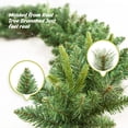 thumbnail image 2 of OasisCraft 9ft Outdoor Frosted Christmas Tree with Stake, 50 Multi-Color LEDs & Pinecones, Battery Powered Pre-Lit Urn Filler for Pathway, Porch, Yard Decor, 2 of 7