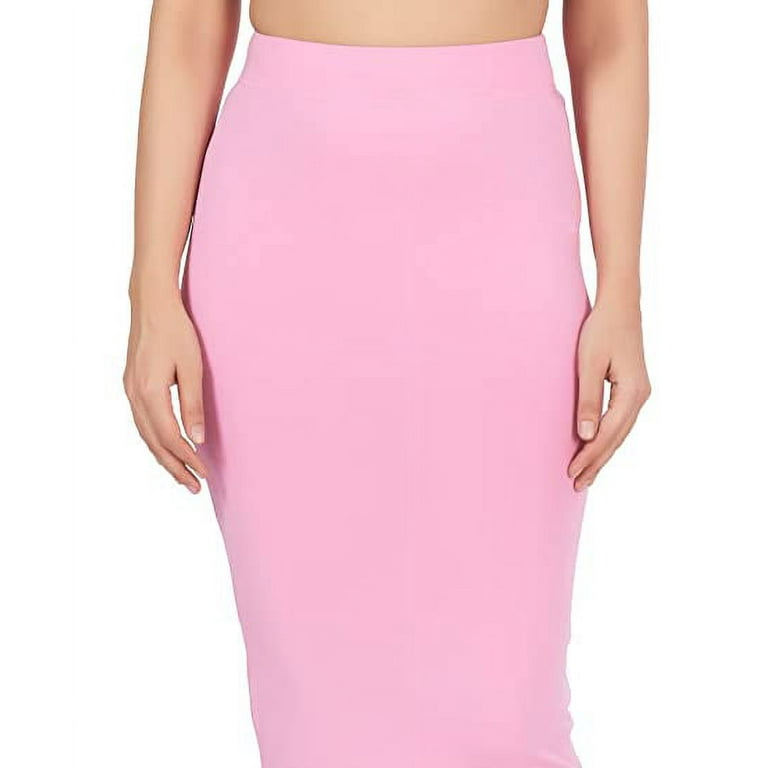 SAI DECORATIVE Women's Lycra Pure Cotton Stretchable Saree Shape wear  Petticoat Color:- Pink & Size:-XL 