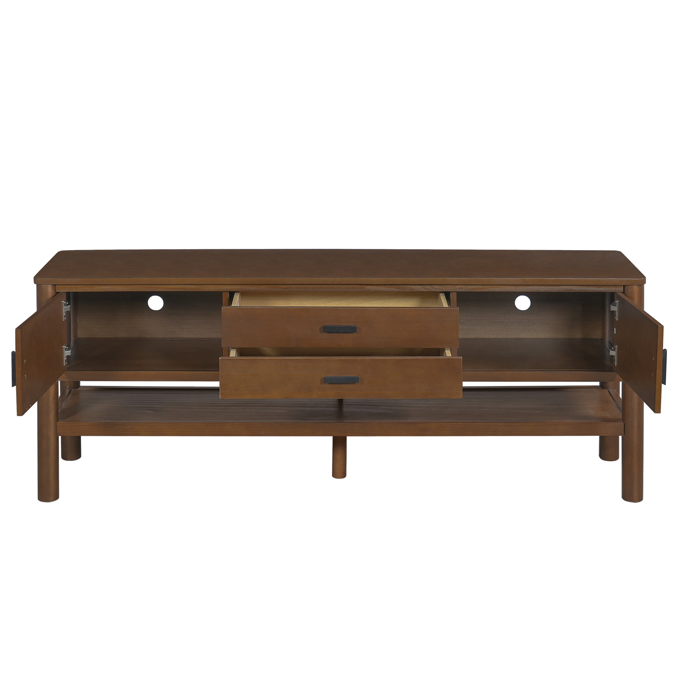 Christopher Knight Home 70" Modern Wood TV Stand, Media Console with Doors and Drawers, Walnut