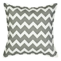 Greendale Home Fashions 20" x 20" Gray Chevron Cotton Canvas Decorative Pillow