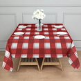 thumbnail image 3 of Christmas Square Tablecloth 60x60 Inch – Waterproof Polyester Printed Table Cover, Wrinkle Resistant & Washable for Kitchen Dining Picnic Party Decor, Single-v4-13, White, 3 of 6