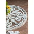 thumbnail image 3 of 24X28.5" Round Wooden Carved Table, Distressed White Finish Design Antique White Primary Living Space Antique,French Country,Retro,Rustic,Vintage Wood, 3 of 10