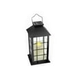 thumbnail image 1 of LED Solar Clear Glass Pane Lantern with Faux Candle Grid, 1 of 4