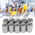 thumbnail image 1 of Round Connector Nut, Female Thread 304 Stainless Steel Coupling Nut Rustproof 10Pcs  for Indoor Outdoor, 1 of 8