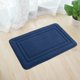 thumbnail image 1 of Felpudo absorbente para baño | Felpudo de esponja antideslizante para entrada | Alfombra impermeable y lavable para interior y exterior | 50 x 80 cm en azul, café, caqui y gris, 1 of 7