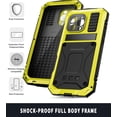 thumbnail image 3 of Case Compatibility with iPhone 16 Pro Max Case 6.9 '' 2024 Heavy Duty Protection Dustproof Rugged Military Grade Metal Built in Screen Protector Kickstand  Phone case (16Pro Max Yellow), 3 of 12