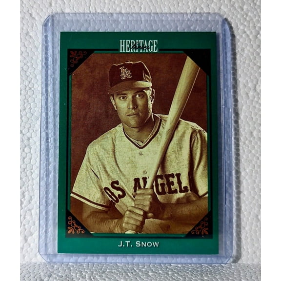 J.T. Snow 1993 Leaf MLB #11 Heritage Series Baseball Card Los Angeles Angels