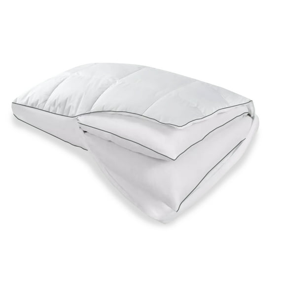 Delara Adjustable Cooling Queen Pillow, Hotel Quality Soft Down Alternative with Organic Cotton & Wool Cover for All Sleepers, 20"x30"