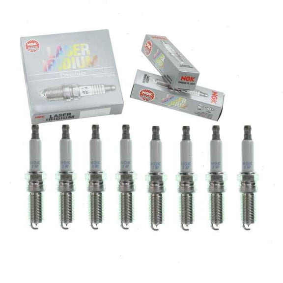 8 pc NGK Laser Iridium Spark Plugs compatible with Chevrolet Silverado 1500 LD 5.3L V8 2019