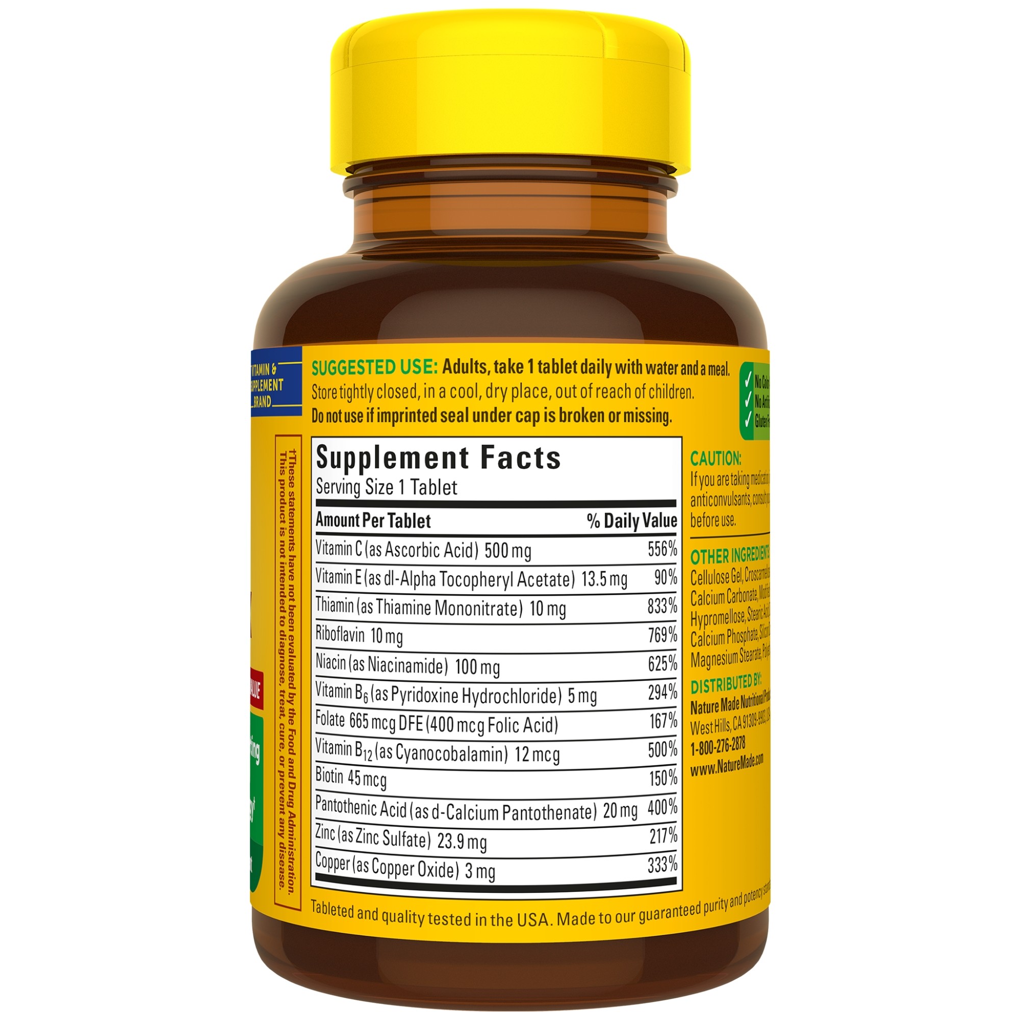Nature Made Stress B Complex With Vitamin C And Zinc Tablets 80