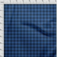 thumbnail image 3 of oneOone Viscose Chiffon Blue Fabric Gingham Check Dress Material Fabric Print Fabric By The Yard 42 Inch Wide, 3 of 4