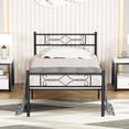 thumbnail image 1 of VECELO Twin Size Metal Platform Bed Frame with Headboard and Footboard, Strong Steel Slat Support/No Box Spring Needed, Black, 1 of 9