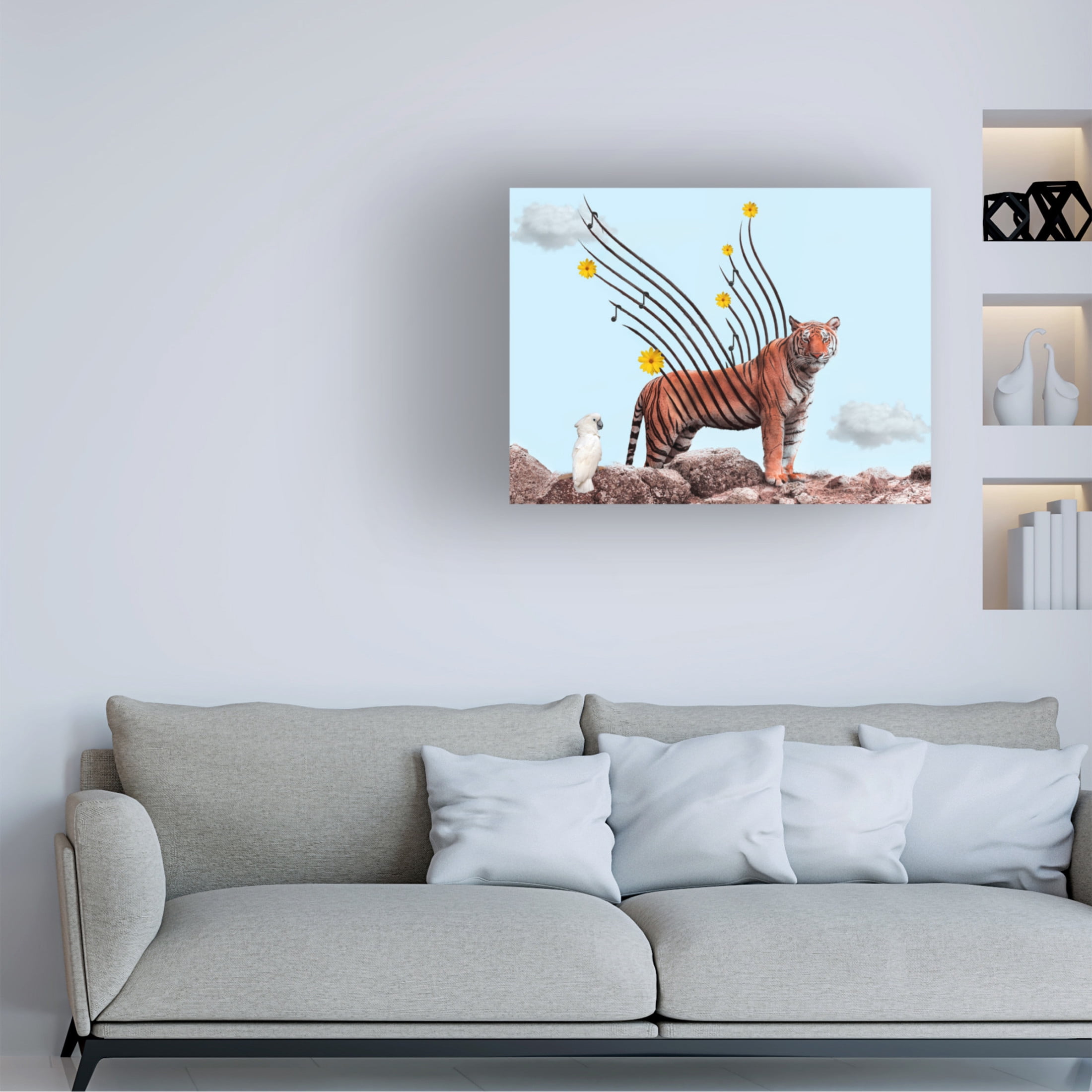 Trademark Fine Art Salome Zhividze TIger Canvas Wall Art