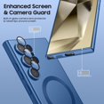 thumbnail image 4 of Magnetic for Samsung Galaxy S24 Ultra Case [Compatible with MagSafe][Built-in Camera Lens Protector] Slim Soft Bumper TPU Shockproof Phone Case (Blue), 4 of 13