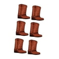 thumbnail image 4 of 6 piezas de botas de vaquero, cajas de flores, centro de mesa, suministros de cumpleaños, manualidades artísticas, botas Marrón, 4 of 9
