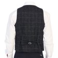 thumbnail image 3 of Gioberti Men's 6 Button Slim Fit Formal Herringbone Tweed Vest, 3 of 6