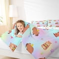 thumbnail image 3 of Erosebridal Brown Cartoon Capybara Twin Comforter Sets,Colorful 3D Stars Pattern Bedding Set For Kids Teens Reversible 2 Pieces, 3 of 7